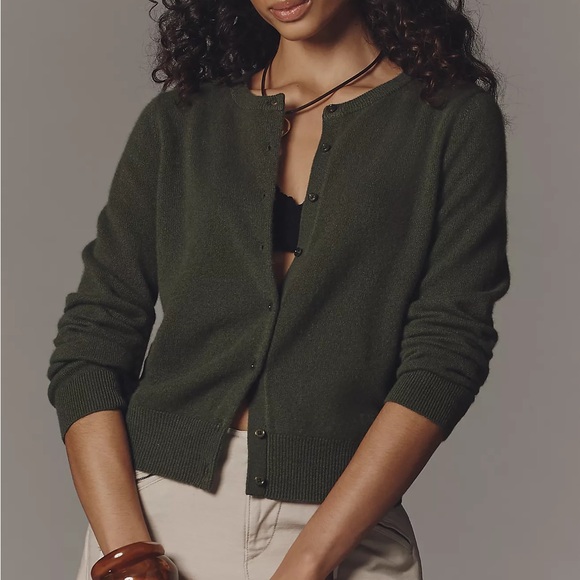 Anthropologie Sweaters - Anthropologie Dark Green Women's Cardigan